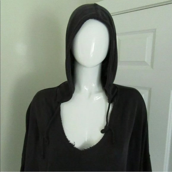 FREE PEOPLE MOVEMENT YELLA HOODIE WASHED BLACK - Picture 2 of 8